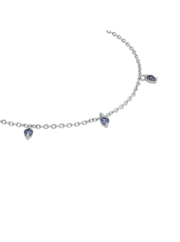 Amor Armband Silber 925, rhodiniert in Blau