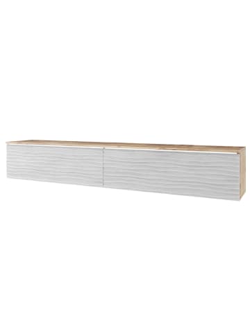 Feldmann-Wohnen Lowboard D Kastanie Breslau / Beton Wellenmuster 180 / 33 / 30cm