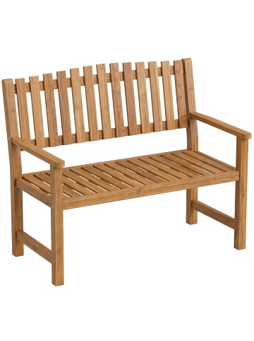 Outsunny Gartenbank,112cm x 64cm x 92cm,natur