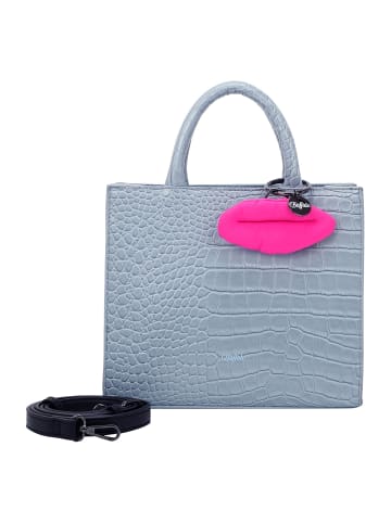 Buffalo Big Boxy Handtasche 26 cm in croco dreamy blue