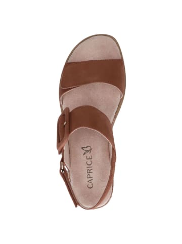 Caprice Sandalette in COGNAC NUBUC