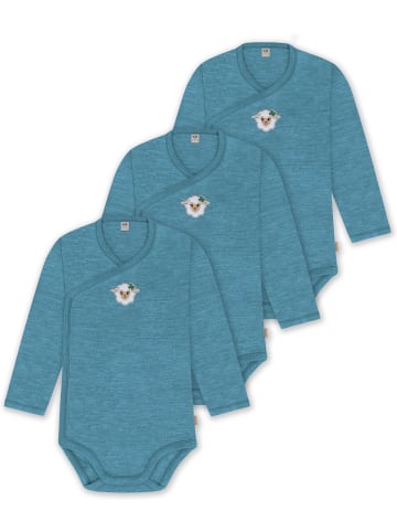 Normani Outdoor Sports Normani Outdoor Sports 3er Pack Merino Baby-Body in Blau