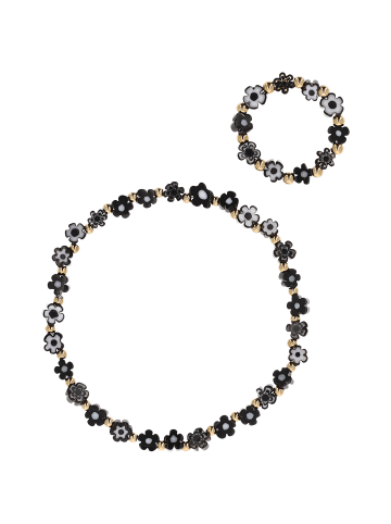 IZIA Women Set Of Bracelet And Ring in Black