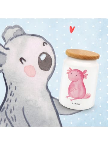 Mr. & Mrs. Panda Vorratsdose Axolotl Niedlich ohne Spruch in Weiß