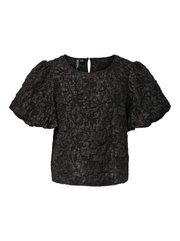 Pieces Bluse mit kurzen Ärmeln in Black