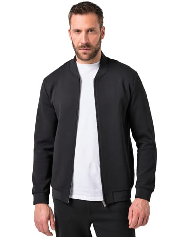JP1880 Sweatjacke in schwarz