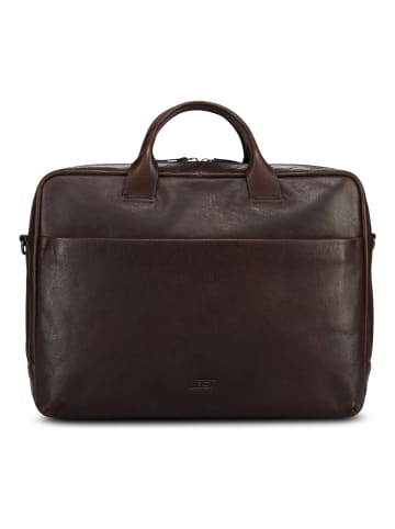 Jost Glasgow Aktentasche Leder 40 cm Laptopfach in brown