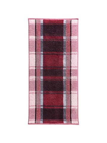 Erwin Müller Jacquard Handtuch 4er-Pack Ludwigsburg in weinrot