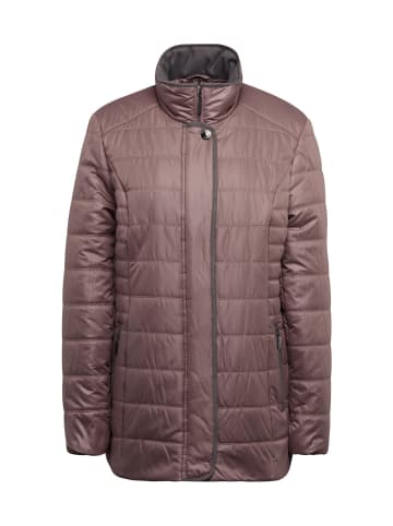 GOLDNER Kurzgröße:  Detailreiche Steppjacke in mauve