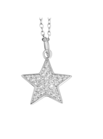 Adeliás Damen Anhänger Stern aus 925 Silber 5,13 cm in silber