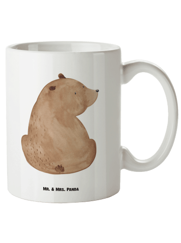 Mr. & Mrs. Panda Kaffeepott Bär Schulterblick ohne Spruch in Weiß
