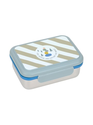 Lässig Lässig Brotdose Kinder - Edelstahl Lunchbox, Sunny Explorer Grün