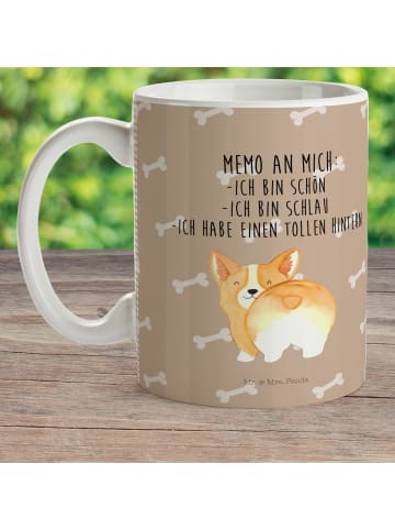 Mr. & Mrs. Panda Haferl Corgi Po mit Spruch in Hundeglück