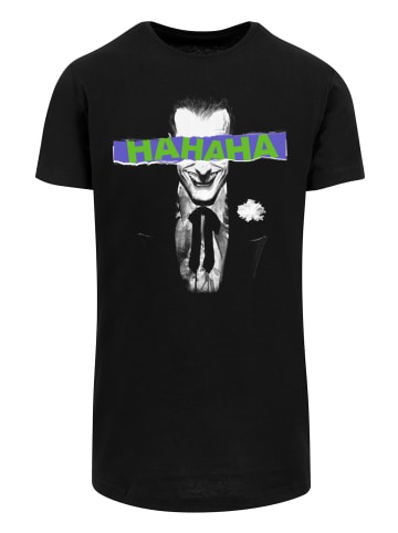 F4NT4STIC Long Cut T-Shirt DC Comics Batman The Joker Ha Ha Ha in schwarz