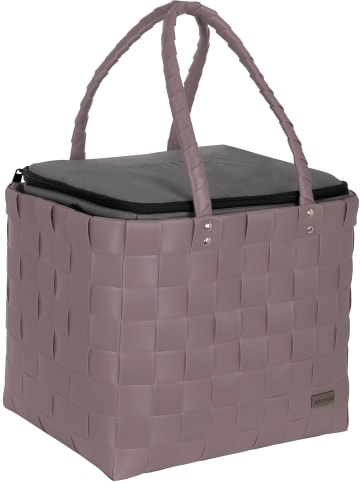 normani normani Flechtkorb mit großer Kühltasche in Dusty Pink