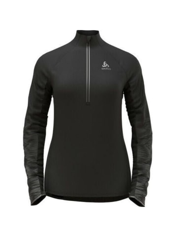 Odlo Midlayer Half Zip Shirt Zeroweight Ceramiwarm in Black