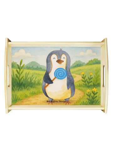 Mr. & Mrs. Panda Frühstückstablett Pinguin Lolli Design ohne Spruch in Weiß