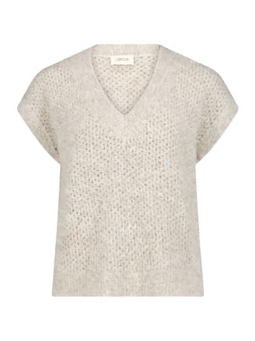 CARTOON Strickpullunder mit V-Ausschnitt in Light Beige Melange