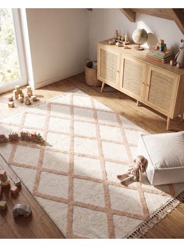 Beliani Kurzflor PUNSARI in Beige - (W) 160 x (L) 230 cm