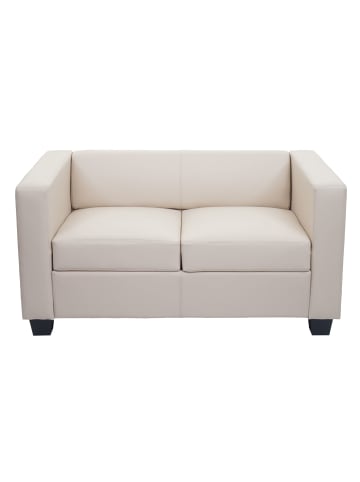 MCW 2er Sofa Lille, Kunstleder, Kunstleder, creme