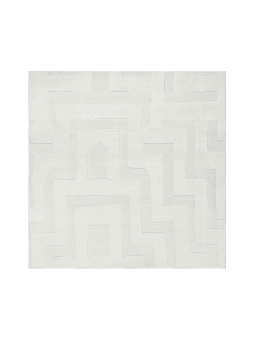 Beliani Kurzflor GINGERA in Weiß - (W) 160 x (L) 160 cm