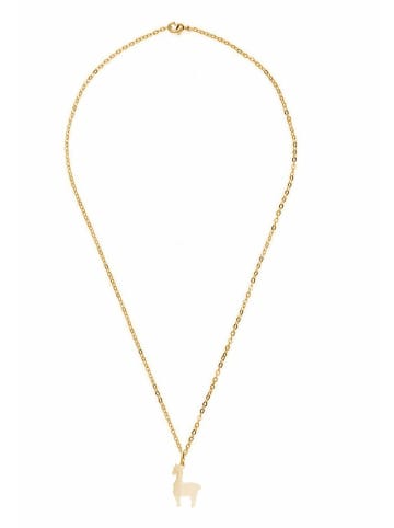 Gemshine Kette mit Anhänger LAMA oder ALPAKA in gold coloured