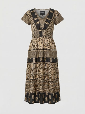 KOROSHI Langbedruckte Damenkleidung in Schwarz