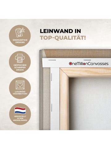OnlyWow Leinwand Bilder Sandfarben