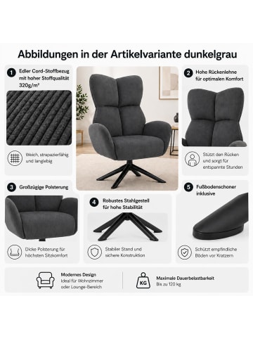 MCW Loungesessel Q54, Creme