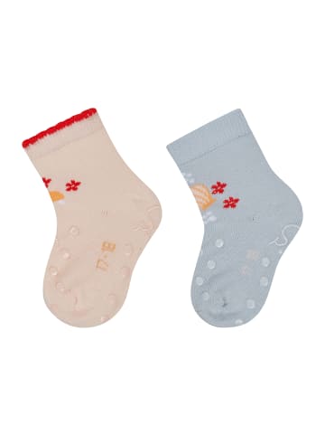 Sterntaler ABS Krabbelsocken 2er-Pack Schildkröte in lichtrosa