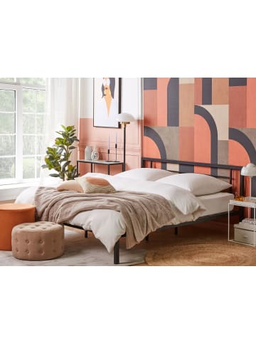 Beliani 2-tlg Doppelbett CUSSET in Schwarz