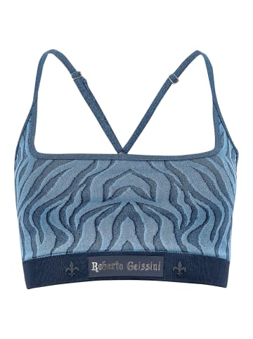 Roberto Geissini Sport Top Zebra Blau