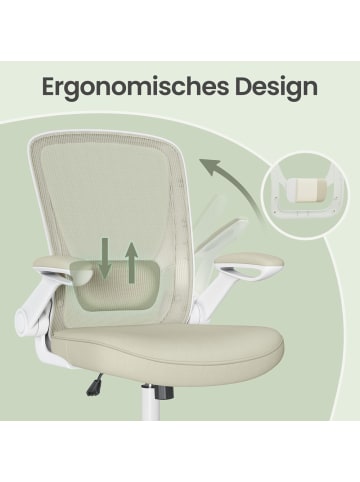 SONGMICS Bürostuhl Kime in Beige - (B)64 x (H)110 x (T)60 cm