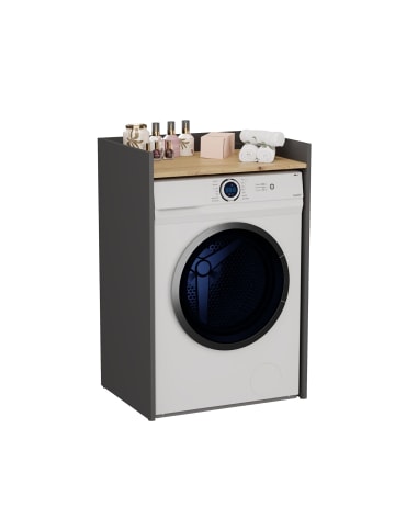 kommodly Waschmaschinenschrank Waschli Klein B in Anthrazit (B)64cm x (T)50cm x (H)97.5cm