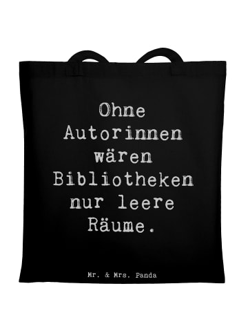 Mr. & Mrs. Panda Beutel Spruch Autorin Magie mit Spruch in Schwarz