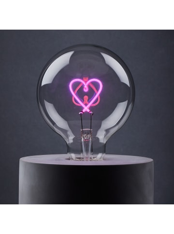 Butlers LED-Glühlampe BRIGHT LIGHT Herz in Pink