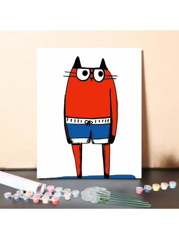 ARTNANAS DIY Malen nach Zahlen Set-"Cooler Kater" 