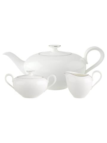 Villeroy & Boch 3er Set Teezubehör Set Anmut Platinum No.1 in Weiß in weiß