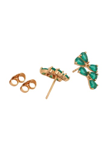 gaya Women Earrings in Rose Gold Green