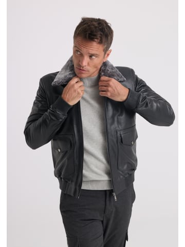 Felix Hardy Lederjacke in Schwarz