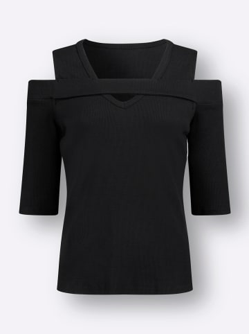 creation L 3/4-Arm-Shirt in schwarz