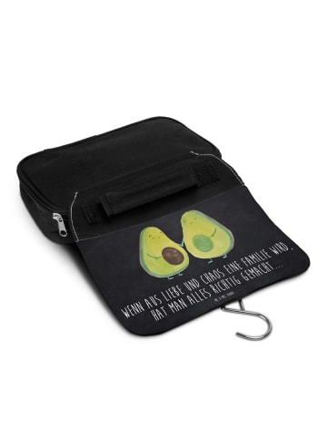 Mr. & Mrs. Panda Kulturtasche Avocado Pärchen mit Spruch in Kreidetafel