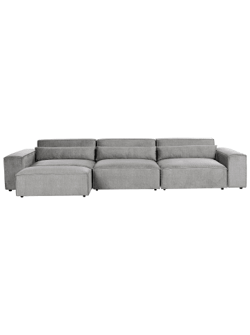 Beliani 5-tlg 3-Sitzer Sofa HELLNAR in Grau