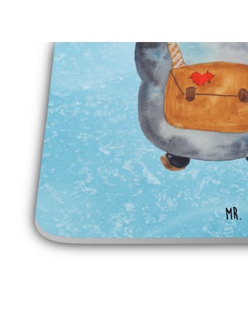 Mr. & Mrs. Panda Untersetzer für Gläser Pinguin & Maus Wanderer ... in Eisblau