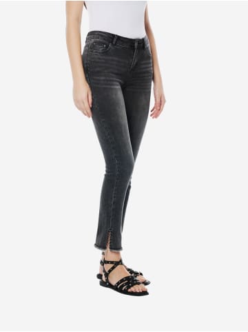 KOROSHI RegulÃ¤re damenjeans mit studs in Schwarzer denim