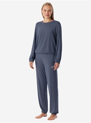 Schiesser Loungeanzug Casual Fashion in blaugrau