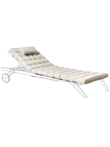 Beliani Auflagen CESANA PREMIUM in Beige - (W) 56 x (H) 5 x (L) 192 cm