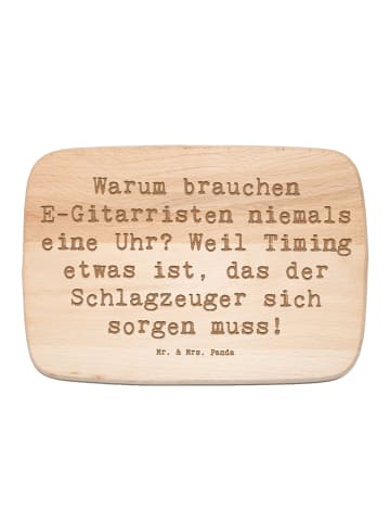 Mr. & Mrs. Panda Frühstücksbrettchen Holz Spruch E-Gitarre Timin... in Transparent