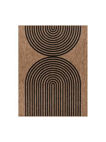 Tara Carpet Indoor-/ Outdoor-Teppich Columbia Fashion Wave in Schwarz