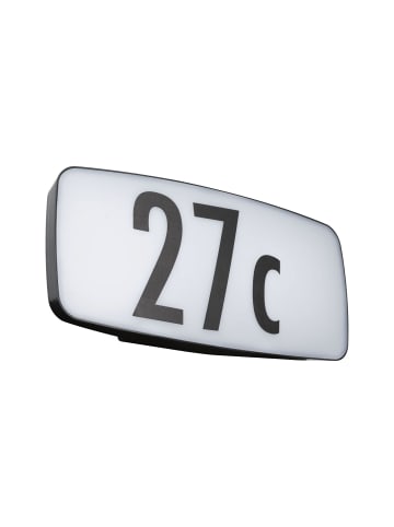 paulmann Außen-Wandleuchte Hausnummer Sheera Zigbee tunable warm in anthrazit -H:128mm